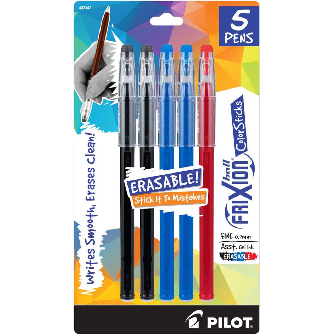 Pilot FriXion Ball Color Sticks Blue & Red Erasable Gel Pens
